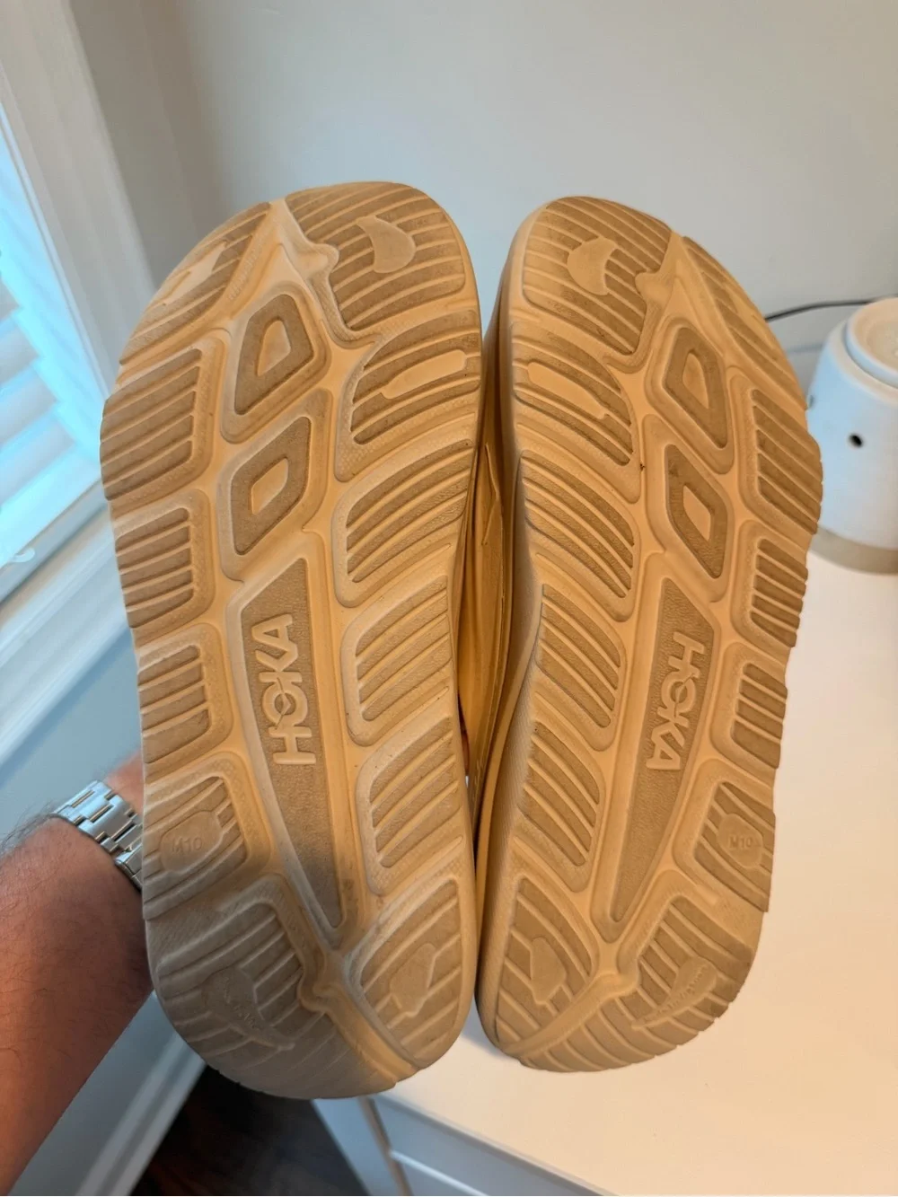 Hoka Men's Sandal Clog in Tan Beige